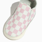 Petal Pink Check Slip On Baby Shoe Slip On Soft Sole