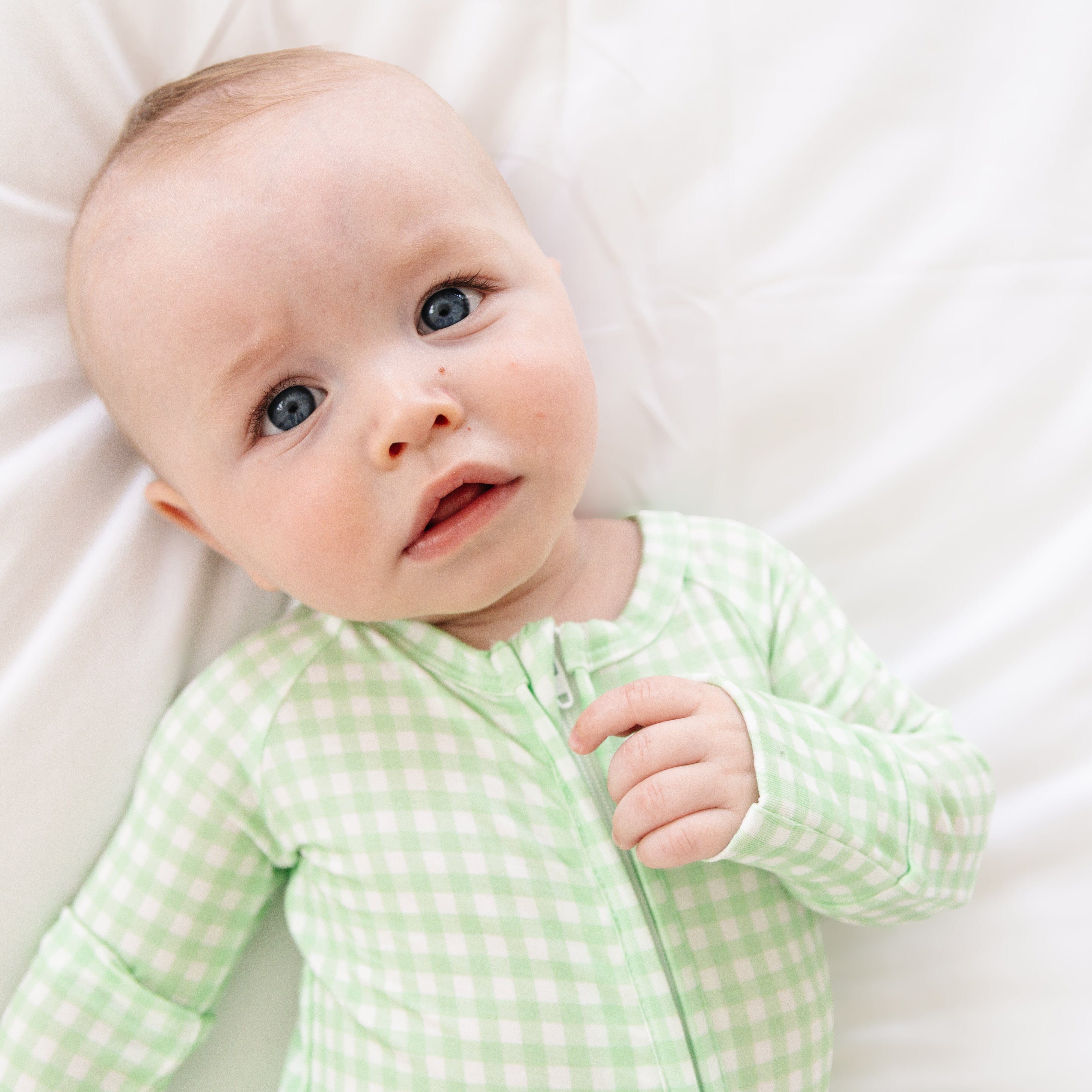 Pistachio Gingham Bamboo Sleeper Motette