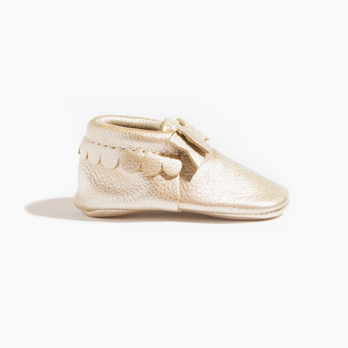 Platinum Bow Baby Shoe Bow Mocc Soft Sole