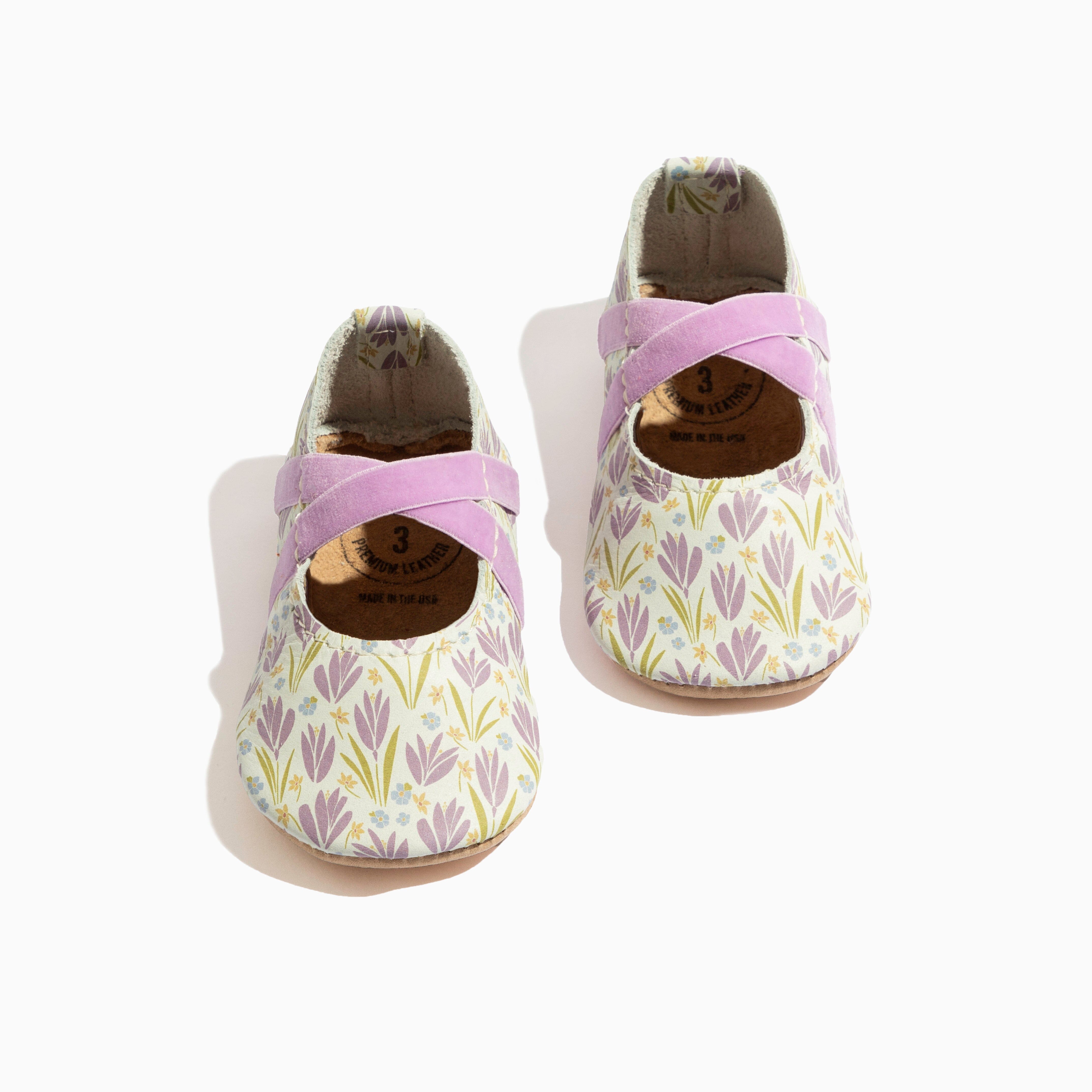 Purple Tulip Ballet Slipper Baby Shoe Ballet Slipper Soft Sole