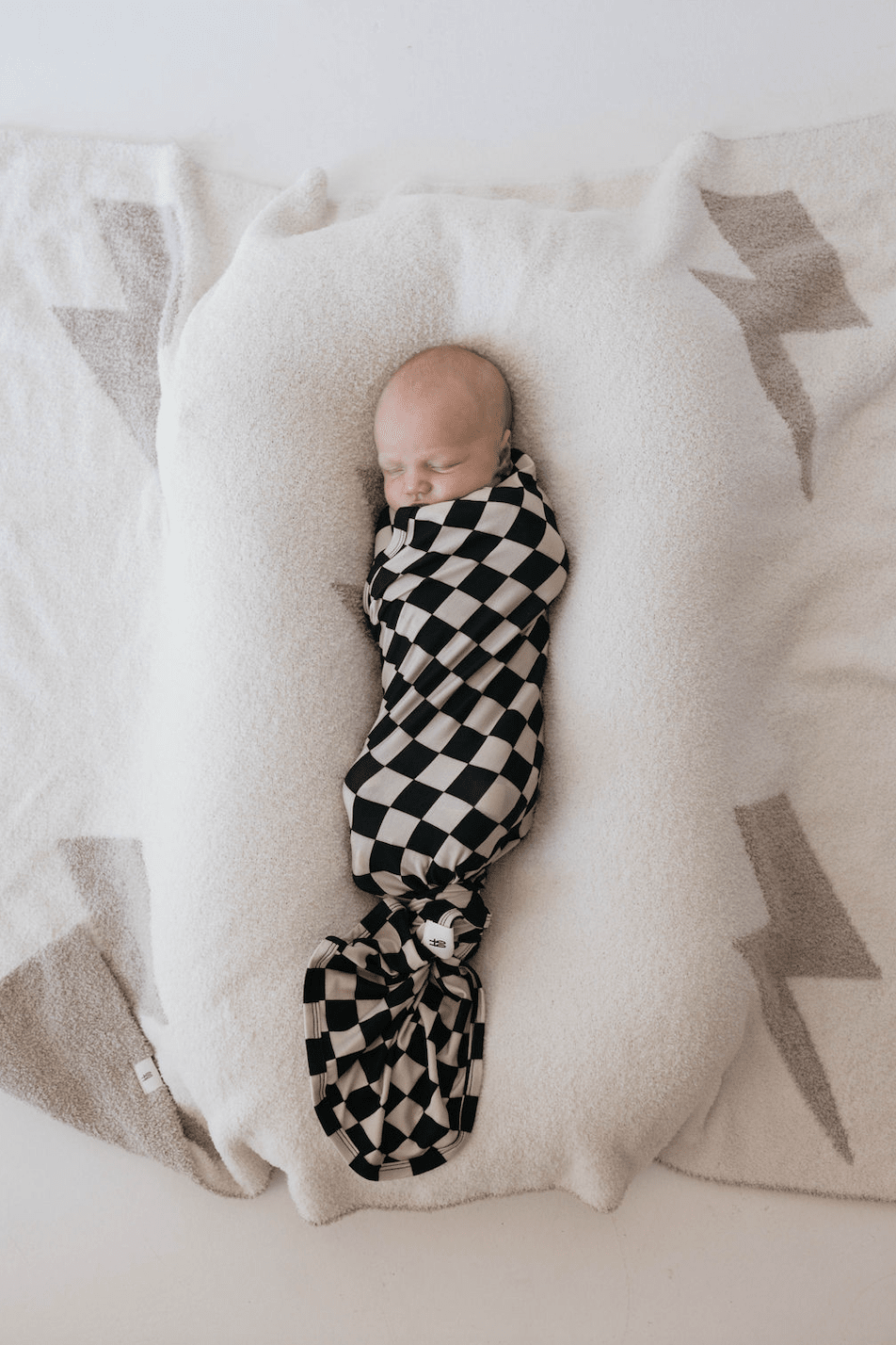 Bamboo Swaddle | Black Checkerboard forever french baby