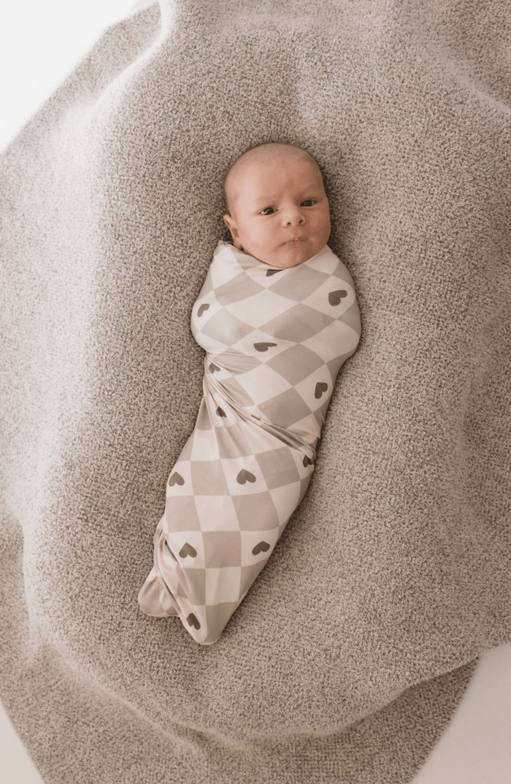 Bamboo Swaddle | Check your Heart forever french baby