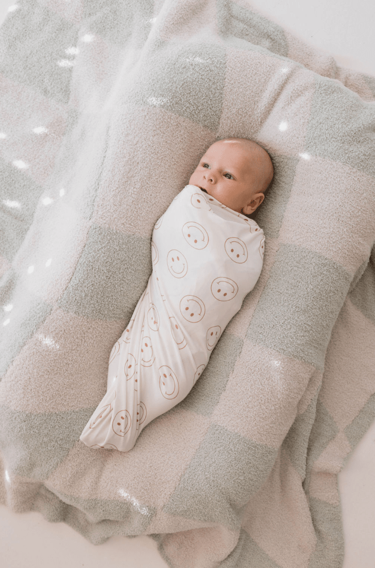 Bamboo Swaddle | Just Smile blanket forever french baby