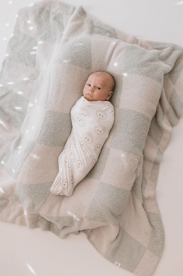 Bamboo Swaddle | Just Smile blanket forever french baby