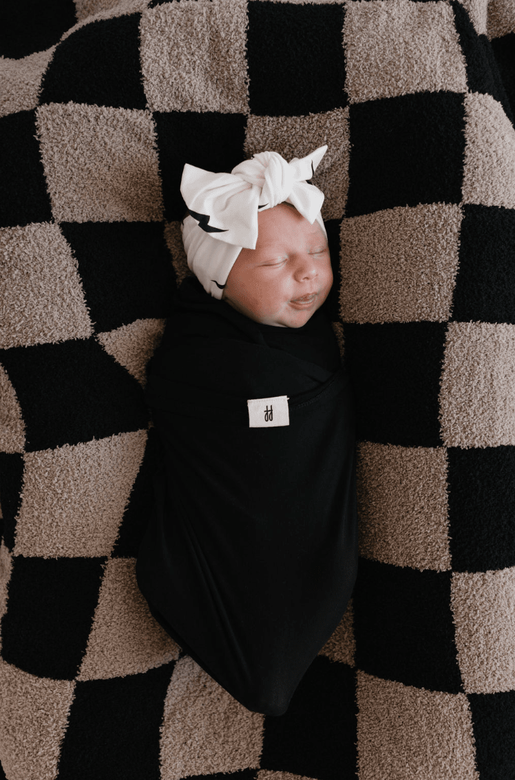 Bamboo Swaddle | Midnight Black forever french baby
