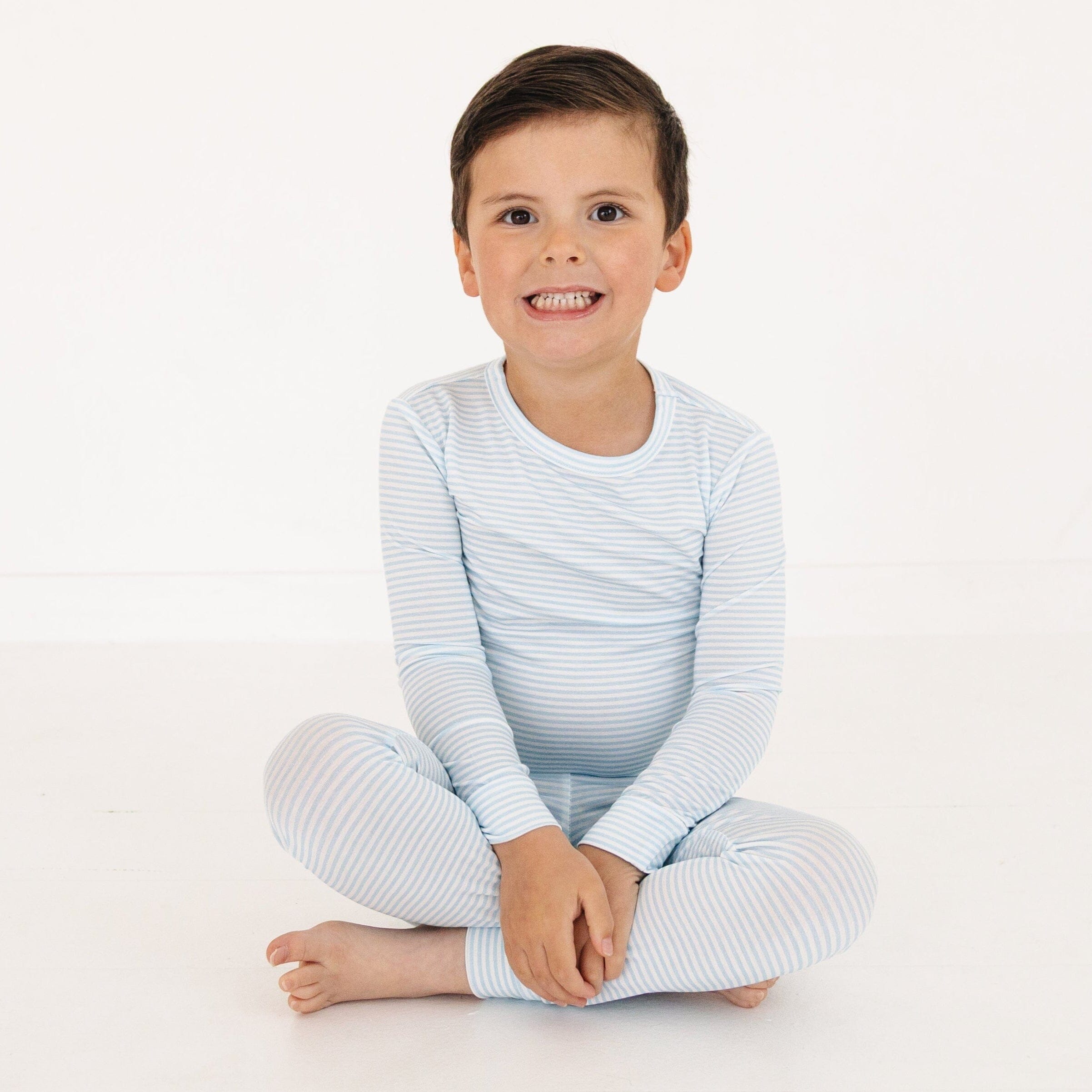 Seaside Stripe Bamboo Toddler Pajama Set Motette