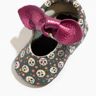 Sugar Skull Knotted Bow Baby Shoe Knotted Bow Mocc Soft Sole