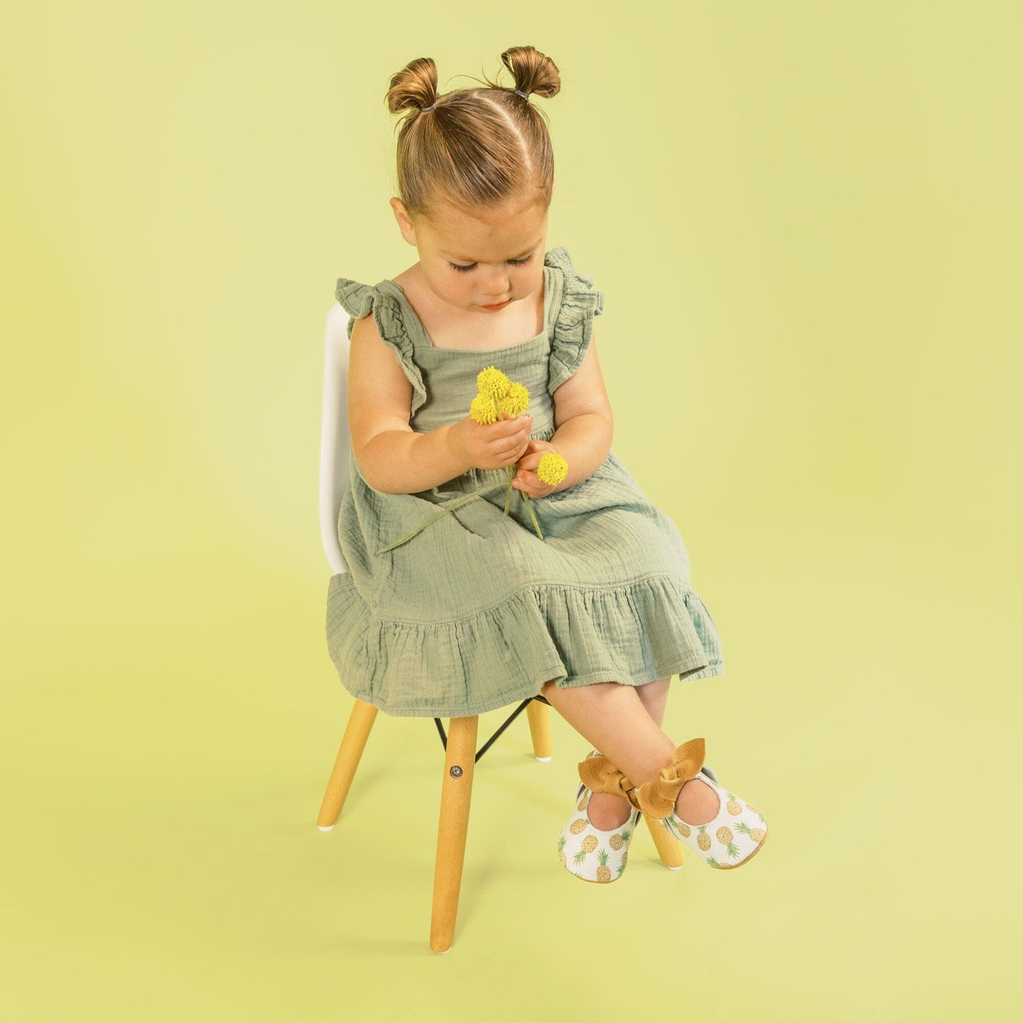 Pineapple Paradise Knotted Bow Mocc Knotted Bow Mocc Soft Sole