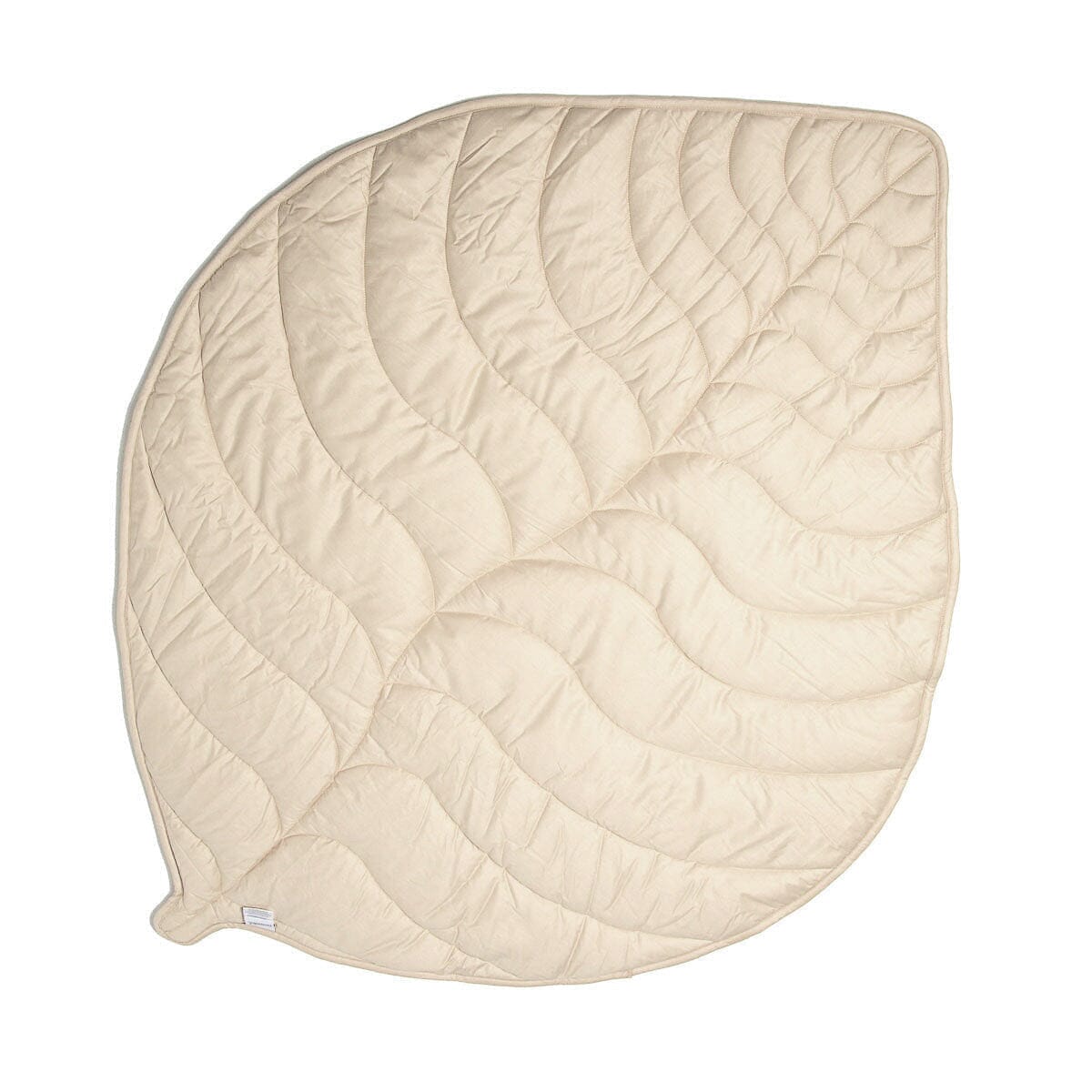 Leaf Shaped Sherpa & Cotton Baby Playmat - Ivory Jabaloo