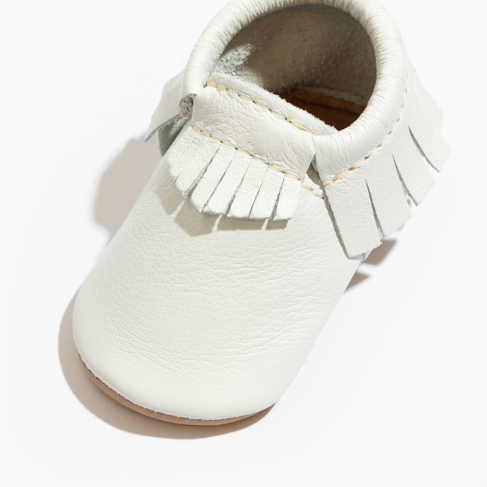 Toasted Bright White Moccasin Baby Shoe Moccasin Soft Sole