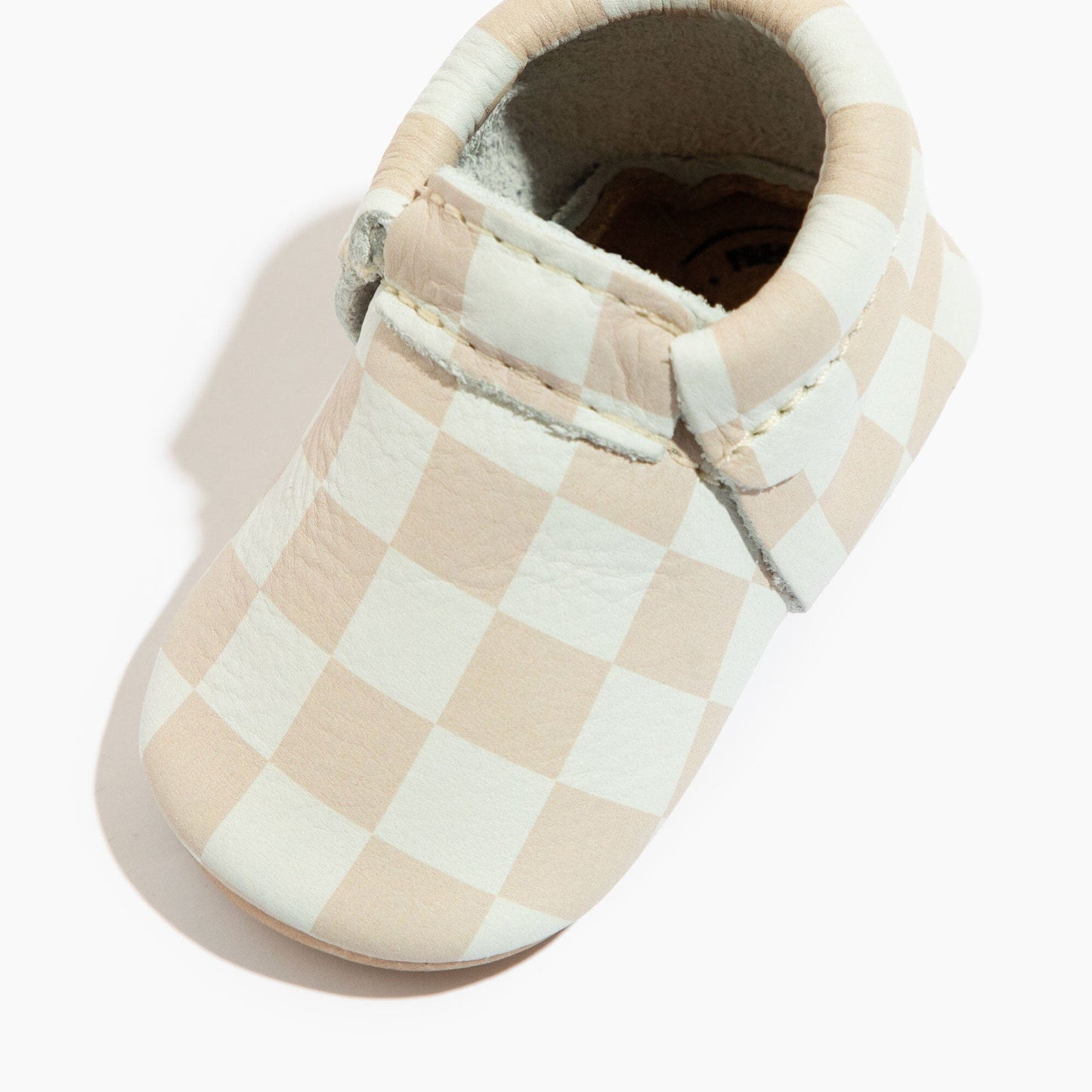 Trendy Tan Check City Baby Shoe City Mocc Soft Sole