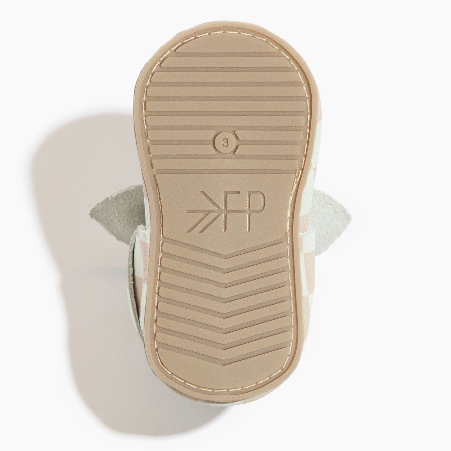 Trendy Tan Check Knotted Bow Baby Shoe Knotted Bow Mocc Soft Sole