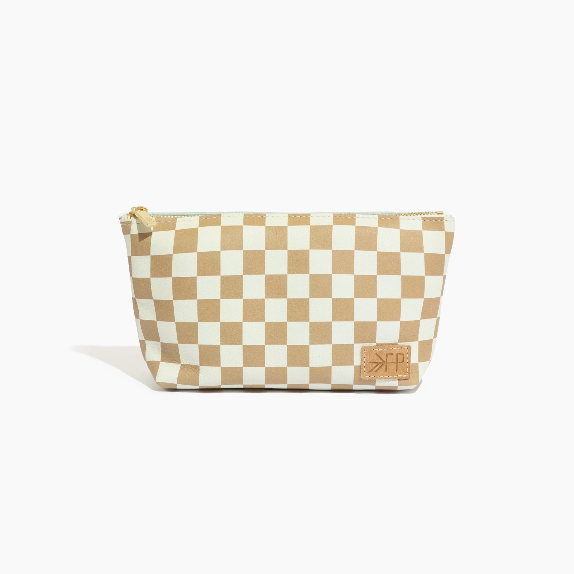 Tan Check Utility Pouch Utility Pouch In House Bag