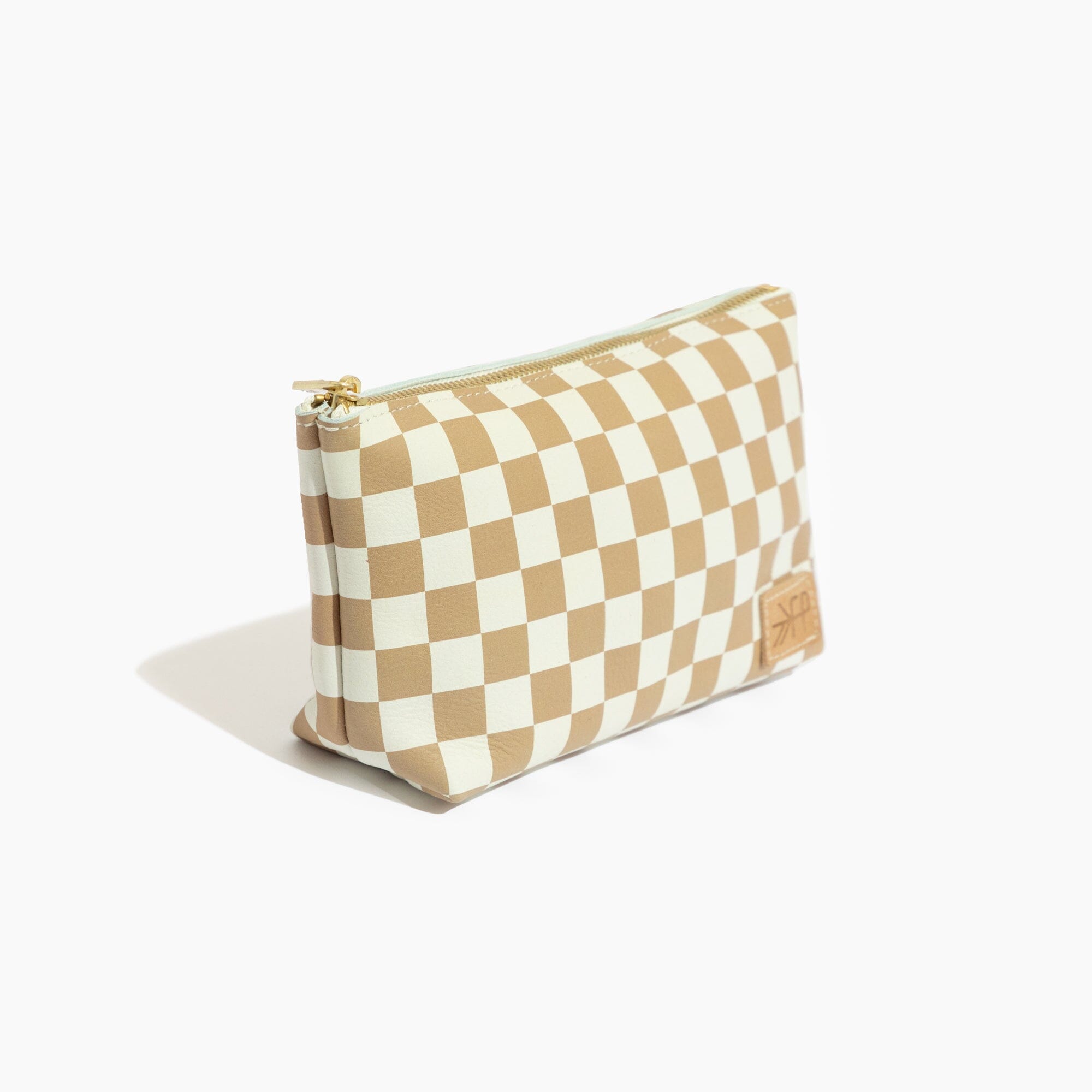 Tan Check Utility Pouch Utility Pouch In House Bag