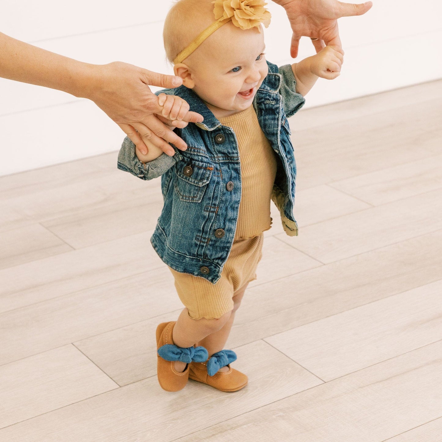 Corduroy Cowgirl Knotted Bow Baby Shoe Knotted Bow Mocc Soft Sole