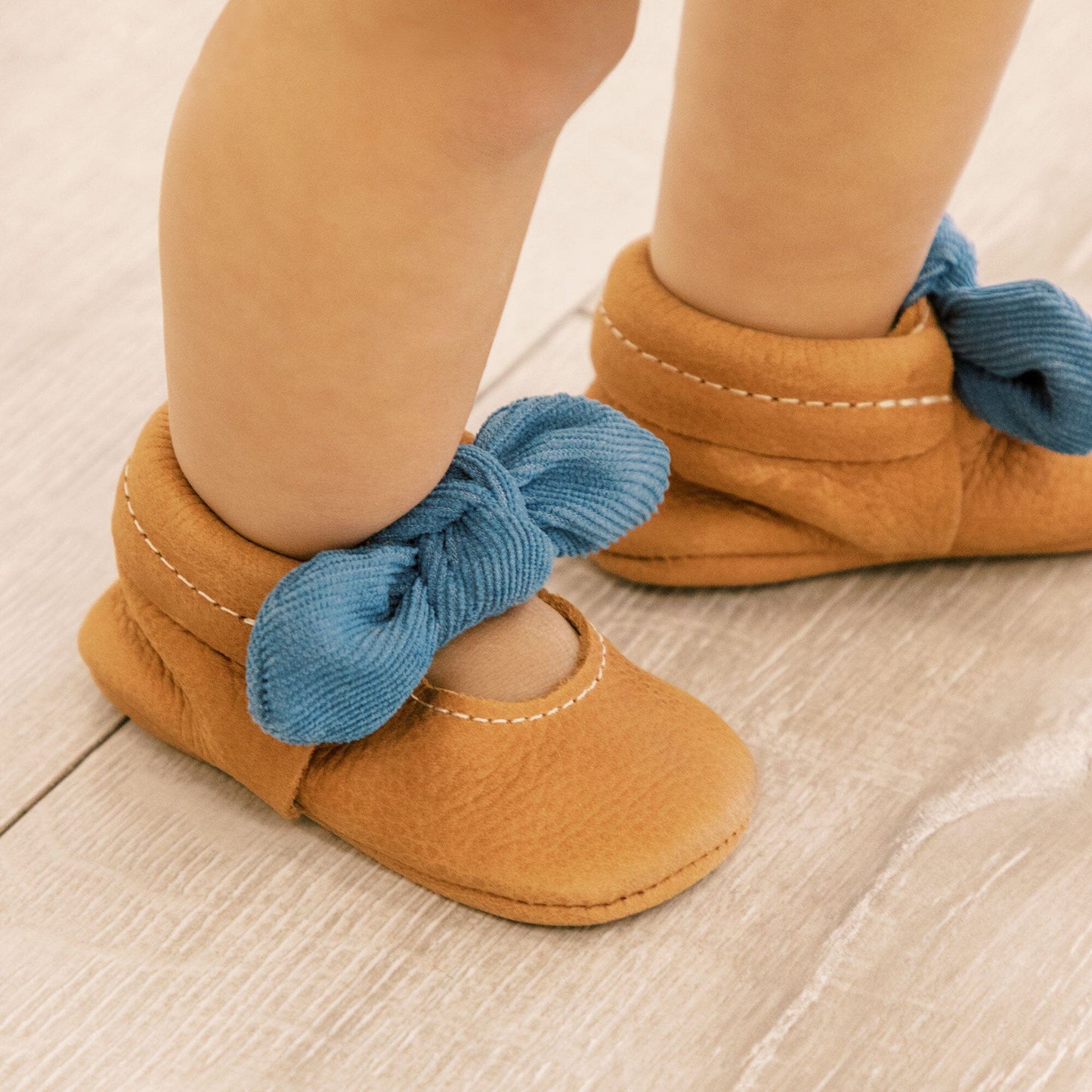 Corduroy Cowgirl Knotted Bow Baby Shoe Knotted Bow Mocc Soft Sole