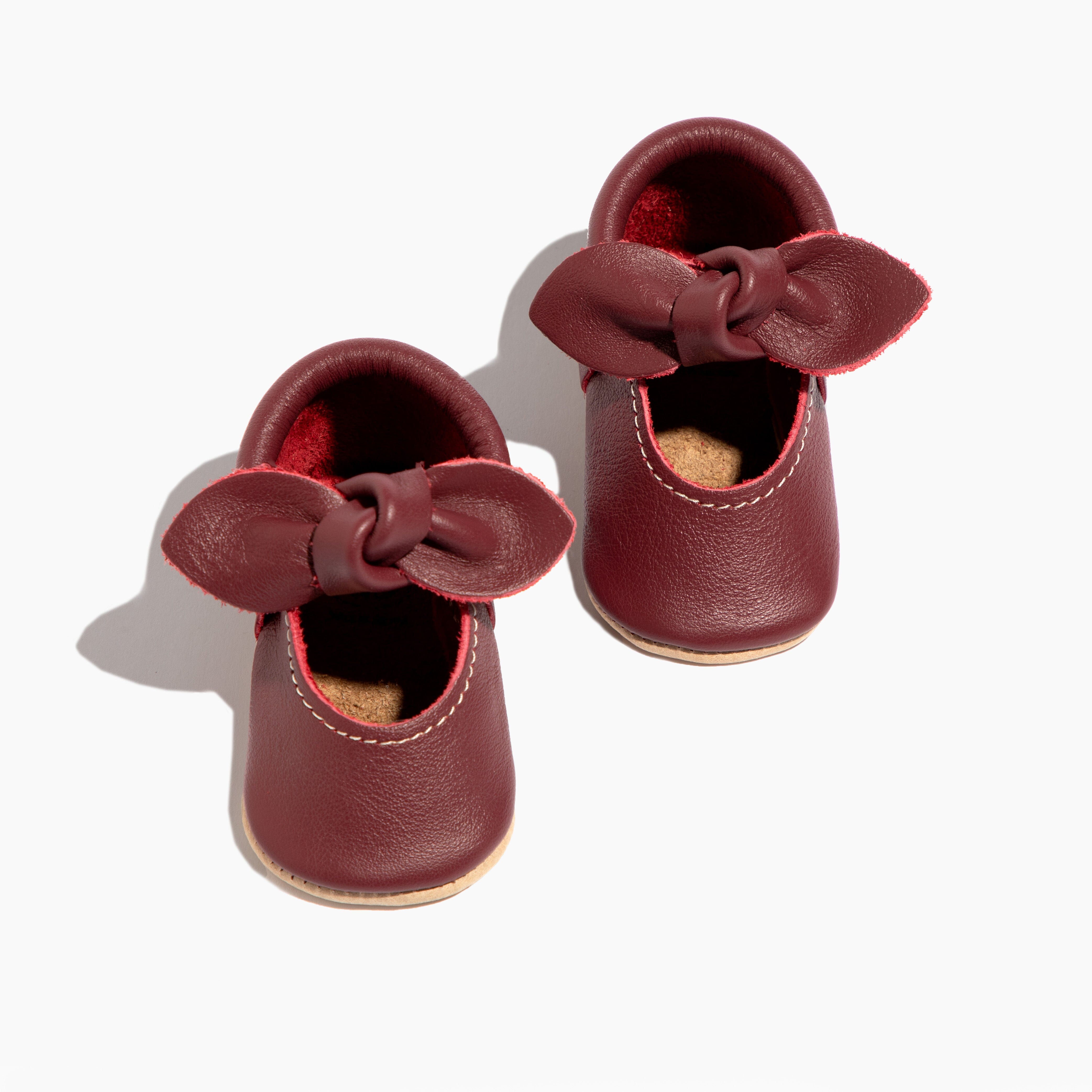 Winterberry Knotted Bow Baby Shoe Knotted Bow Mocc Soft Sole