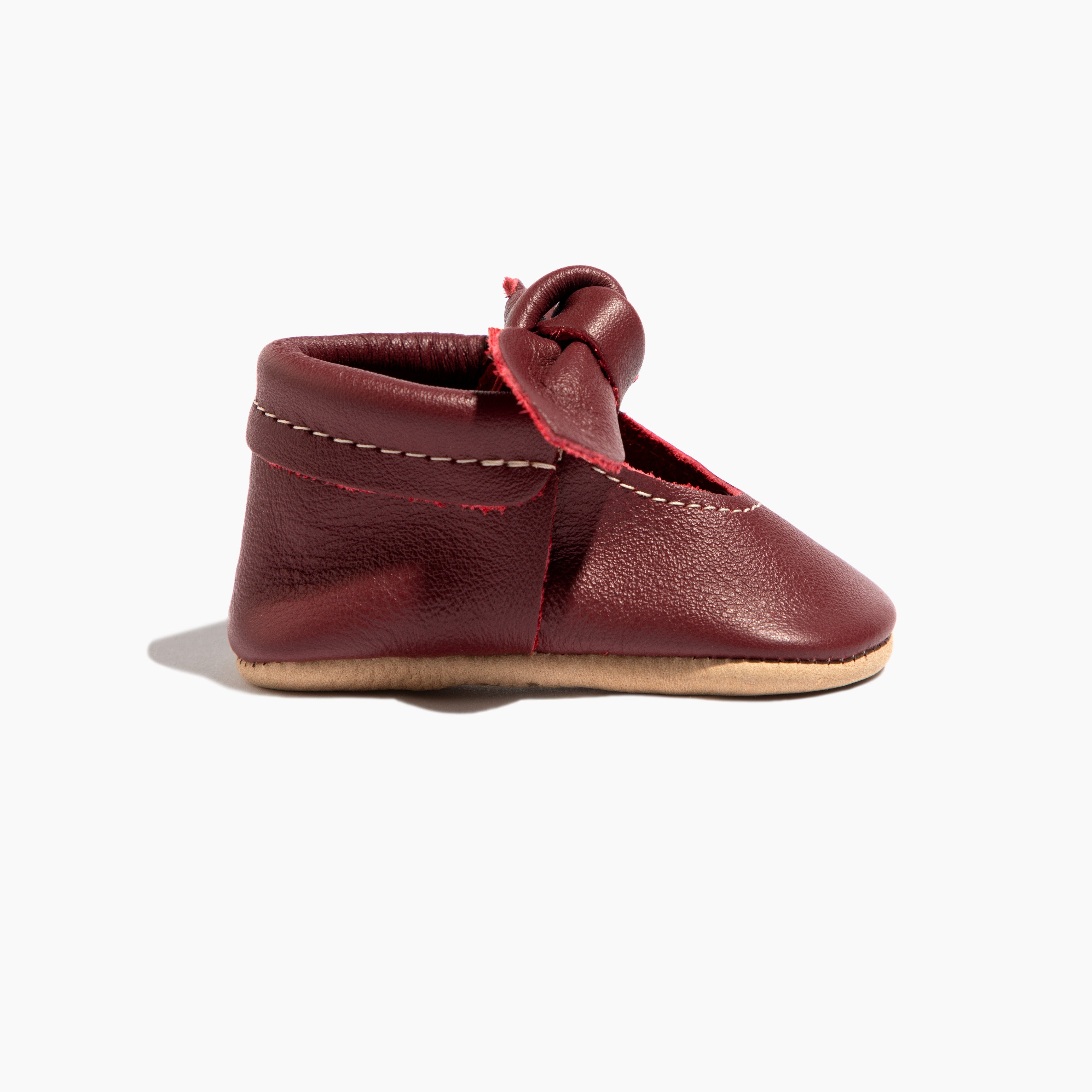 Winterberry Knotted Bow Baby Shoe Knotted Bow Mocc Soft Sole