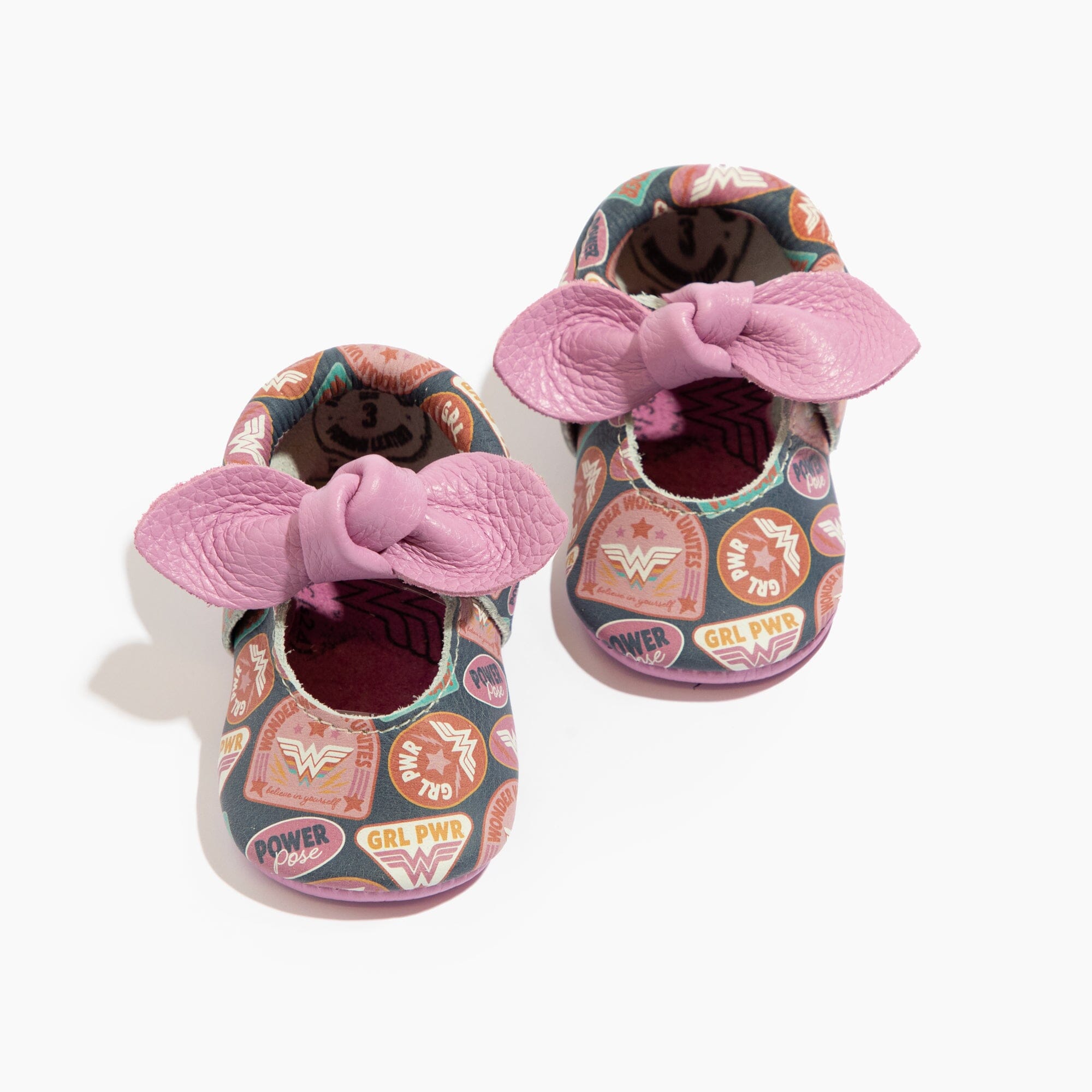Wonder Woman™ Girl Power Knotted Bow Baby Shoe Knotted Bow Mocc Soft Sole