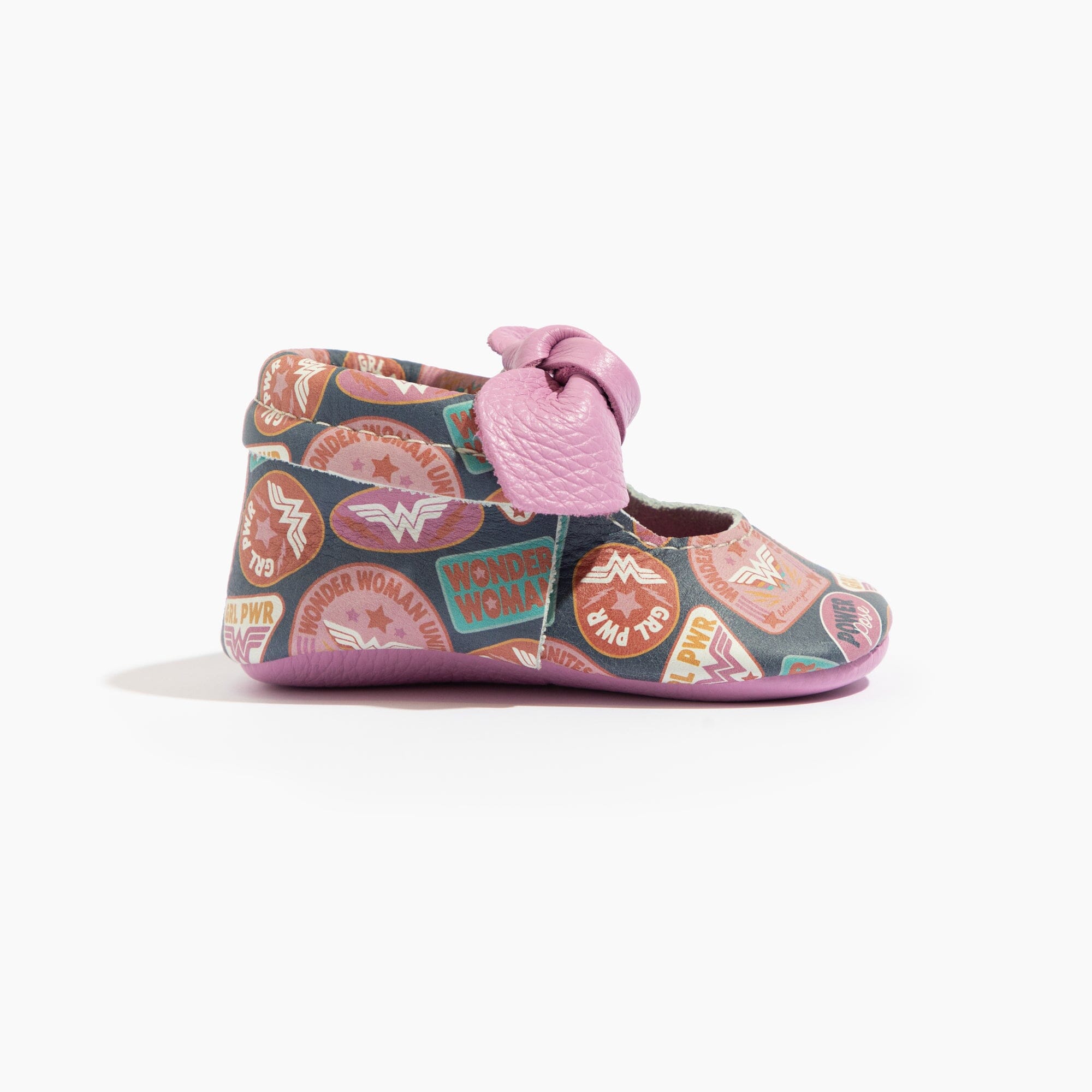 Wonder Woman™ Girl Power Knotted Bow Baby Shoe Knotted Bow Mocc Soft Sole