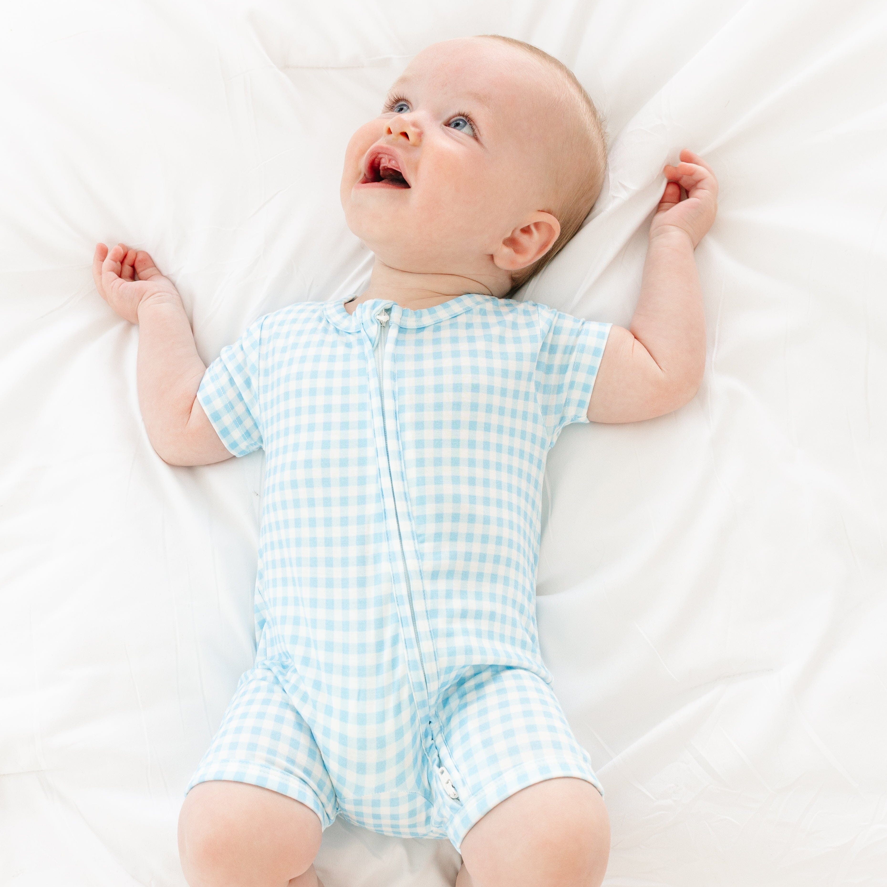 Harbor Gingham Short Sleeve & Shorts Bamboo Sleeper Motette