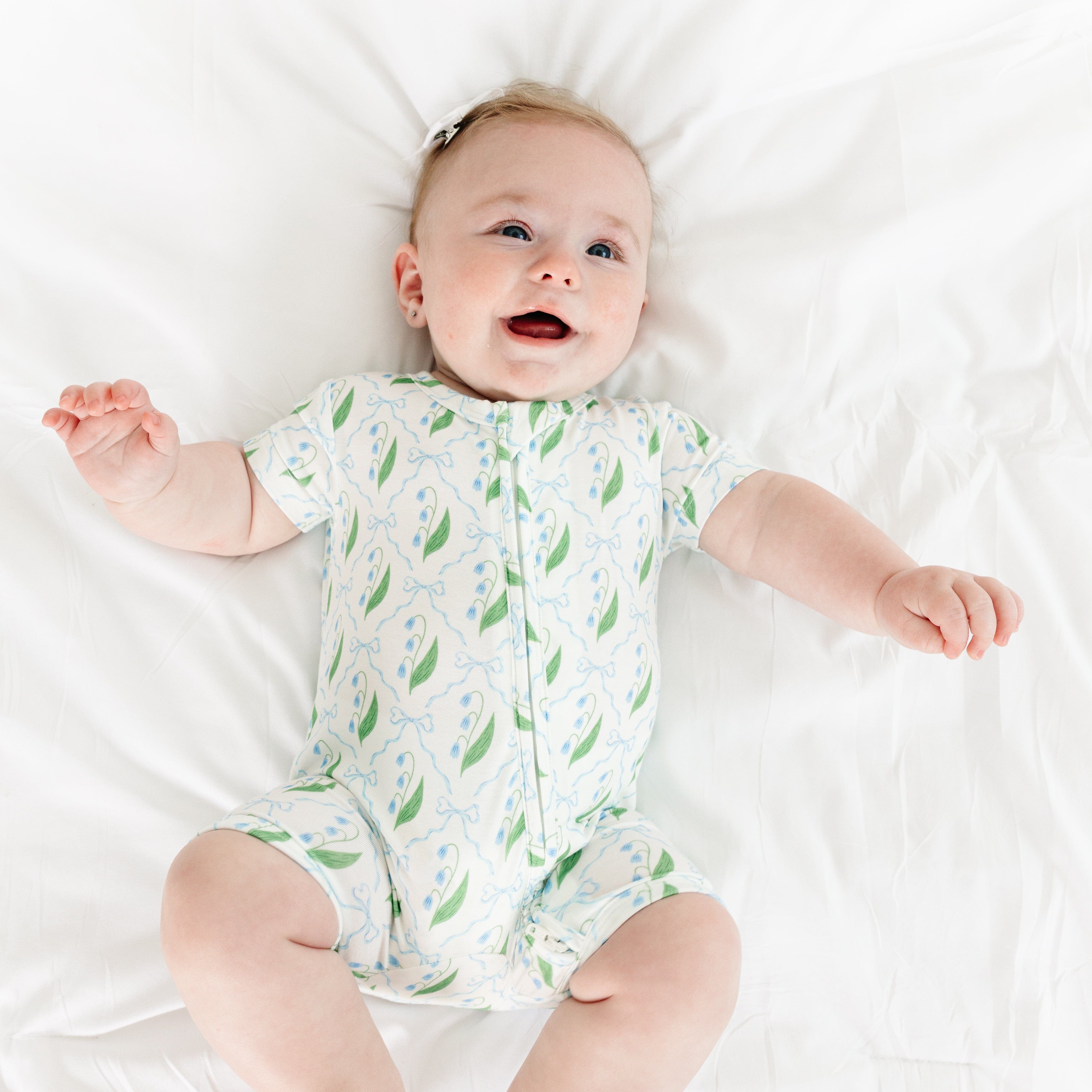 Bluebell Bows Short Sleeve & Shorts Bamboo Sleeper Motette