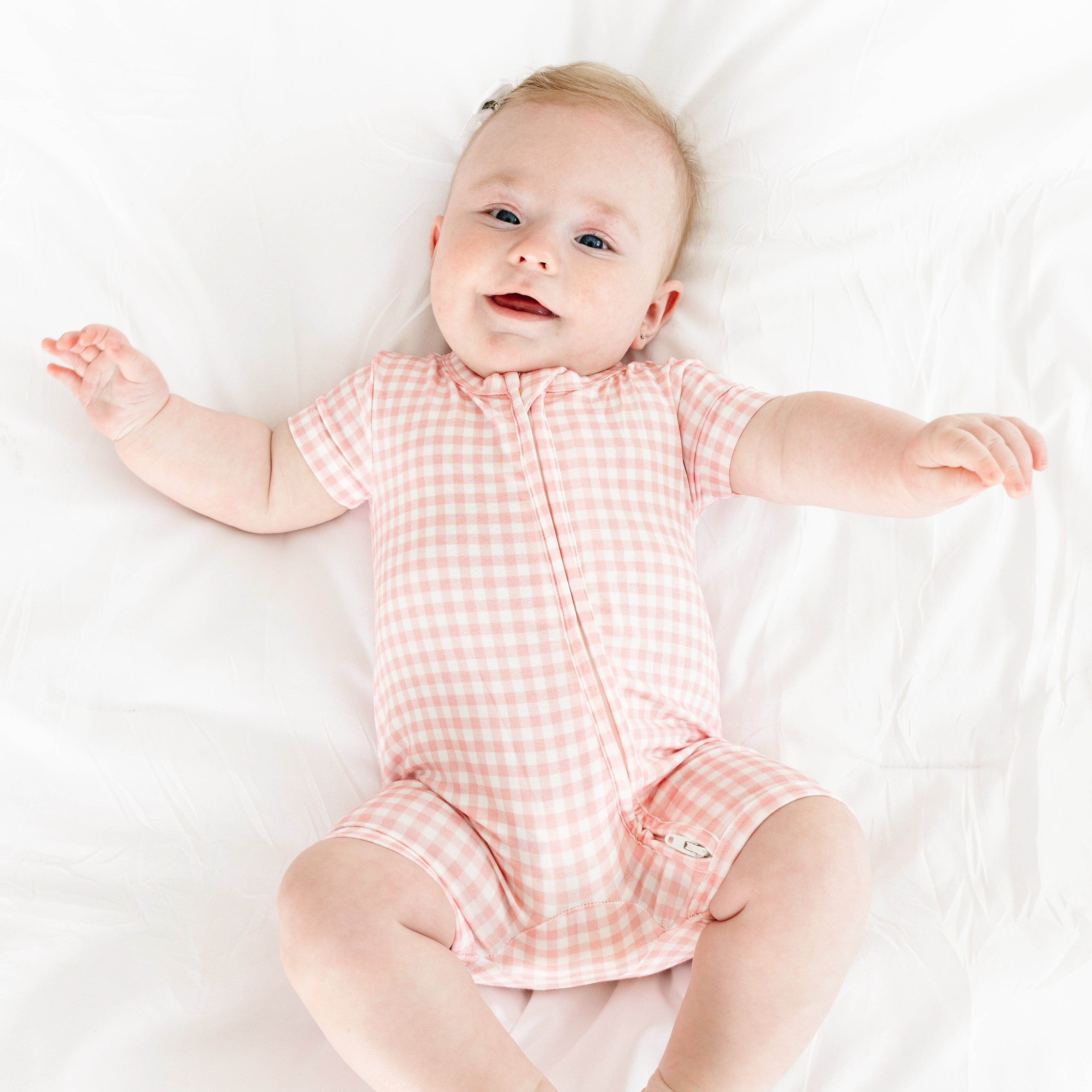 Sugar Gingham Short Sleeve & Shorts Bamboo Sleeper Motette