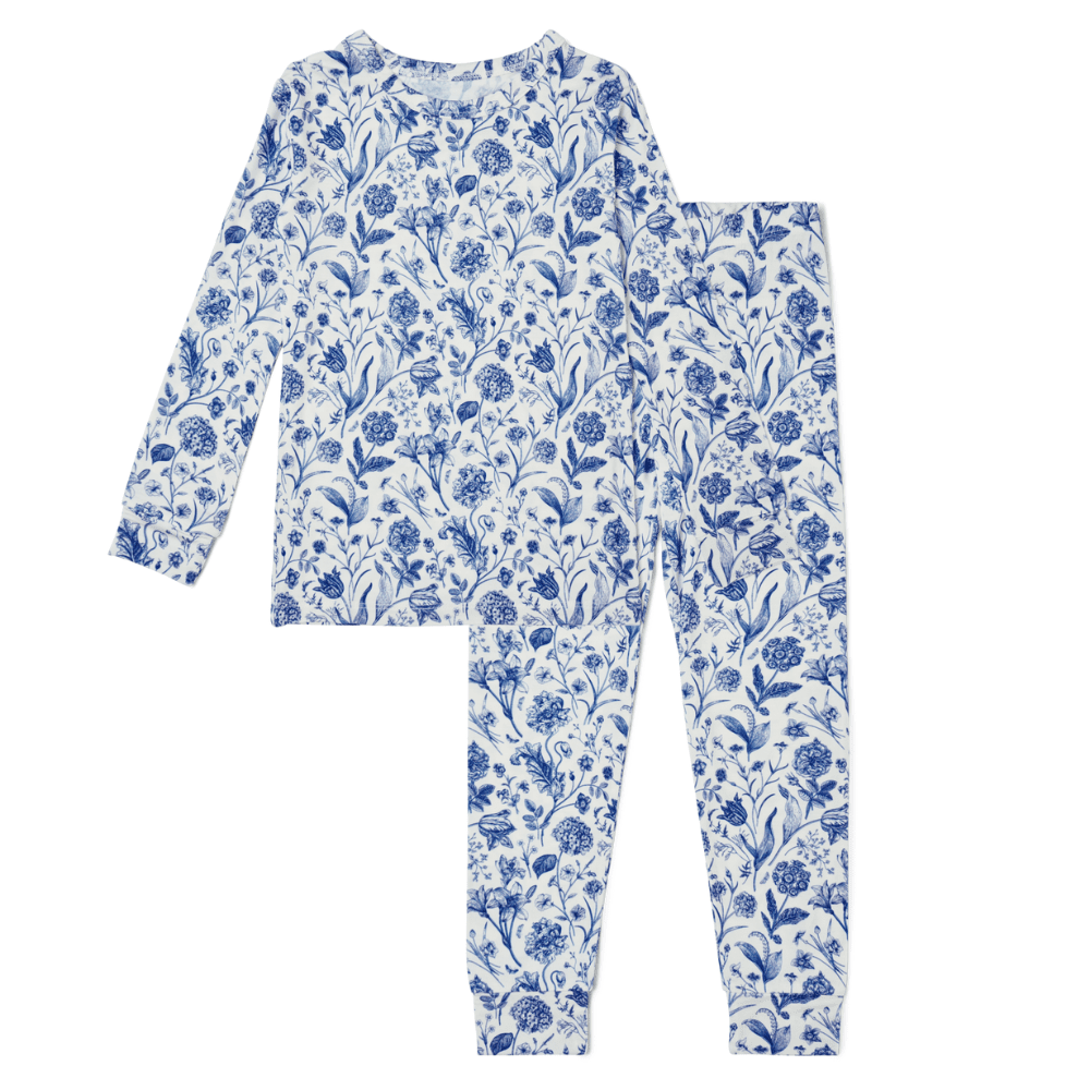 Porcelain Vine Bamboo Toddler Pajama Set Motette