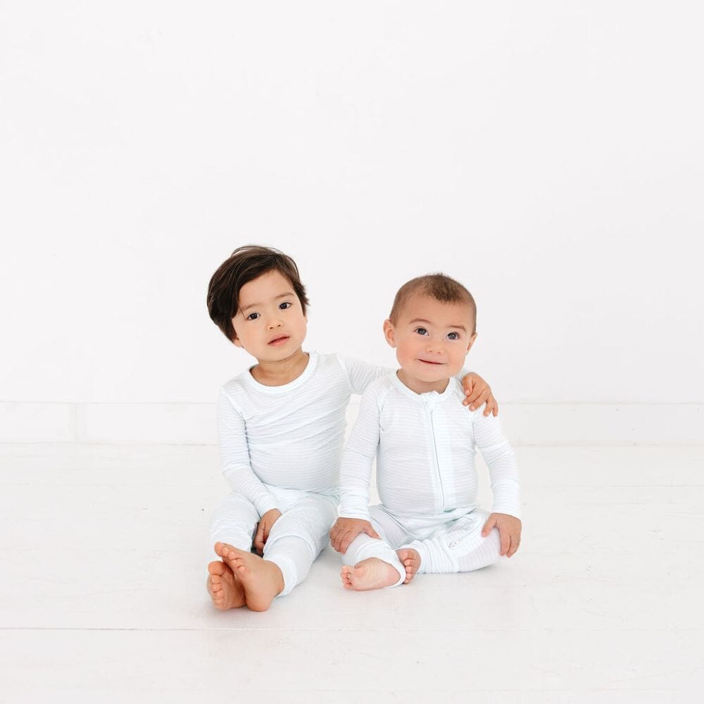 Cloud Stripe Bamboo Toddler Pajama Set Motette