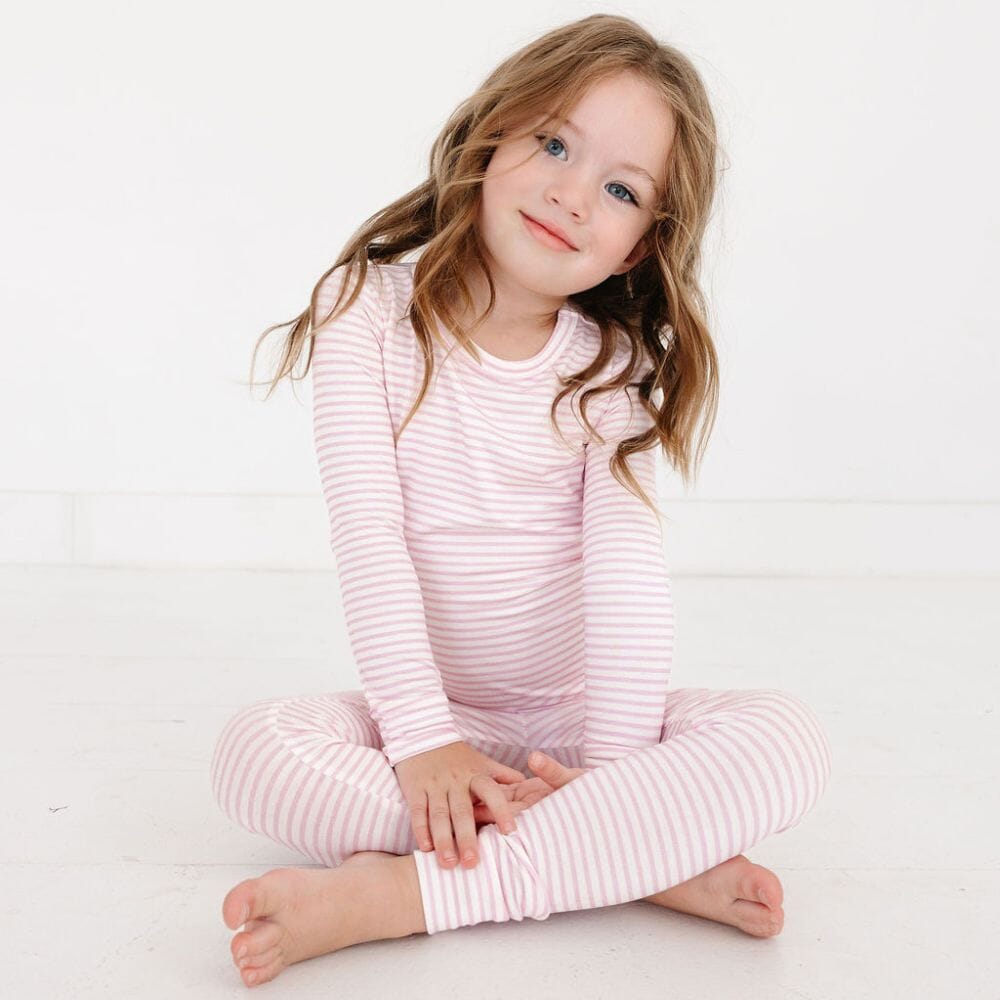 Ballet Stripe Bamboo Toddler Pajama Set Motette