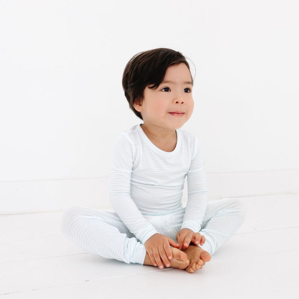 Cloud Stripe Bamboo Toddler Pajama Set Motette