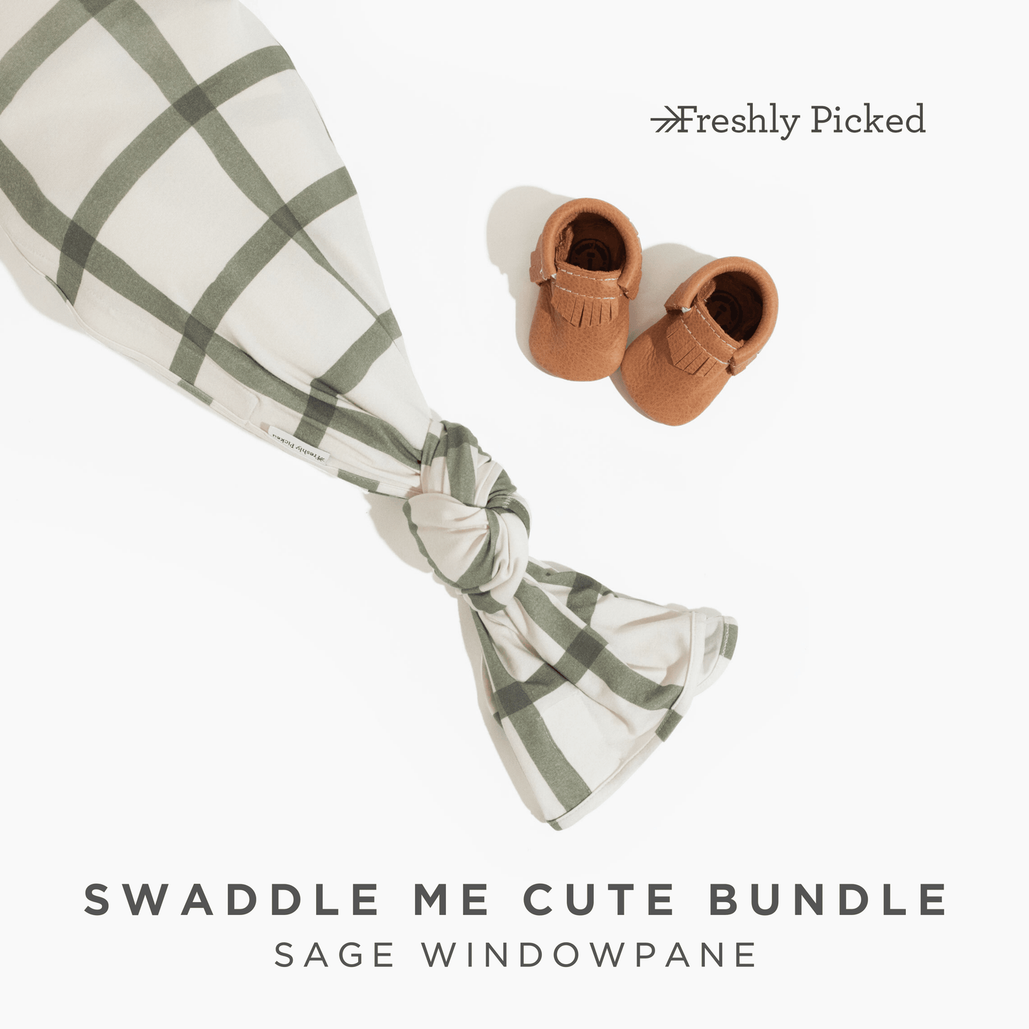 Swaddle Me Cute Bundle Bundles of Joy Bundles of Joy Sage Windowpane