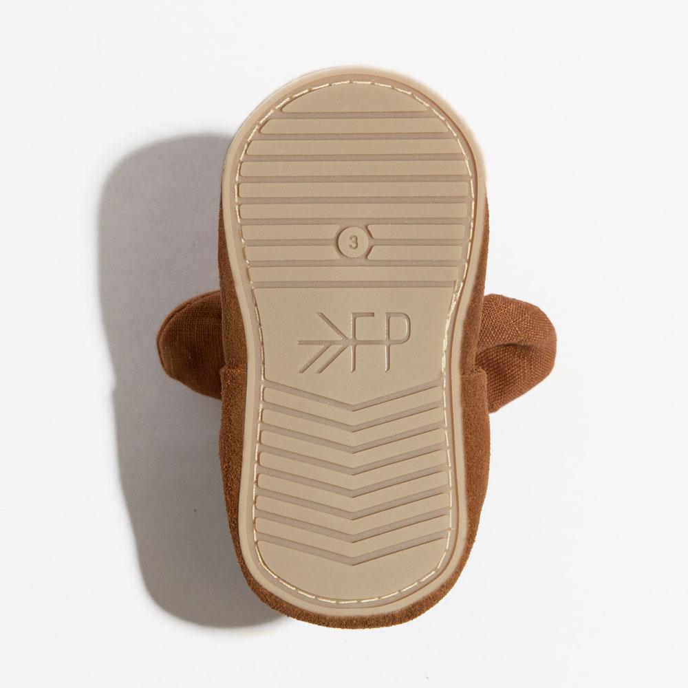 Amber Linen Knotted Bow Mocc Mini Sole II Knotted Bow Mocc Mini Sole II