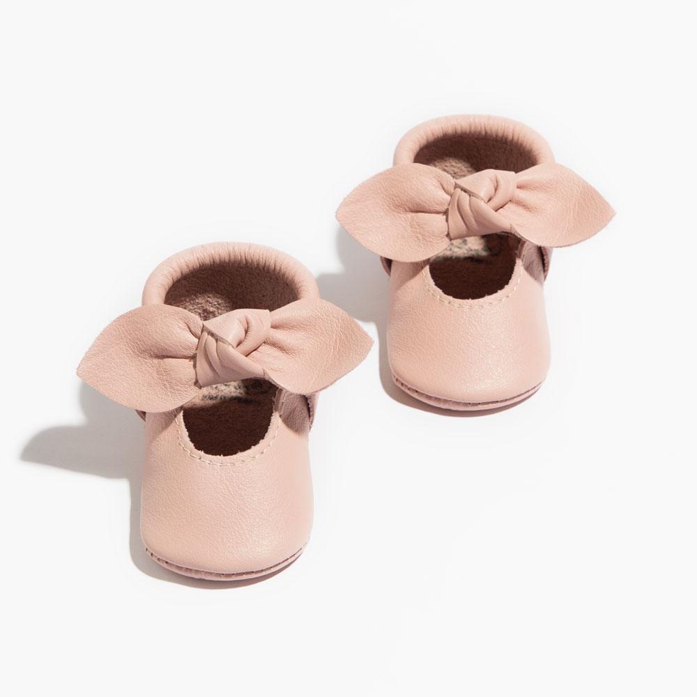 Blush Knotted Bow Mocc knotted bow mocc Soft Sole