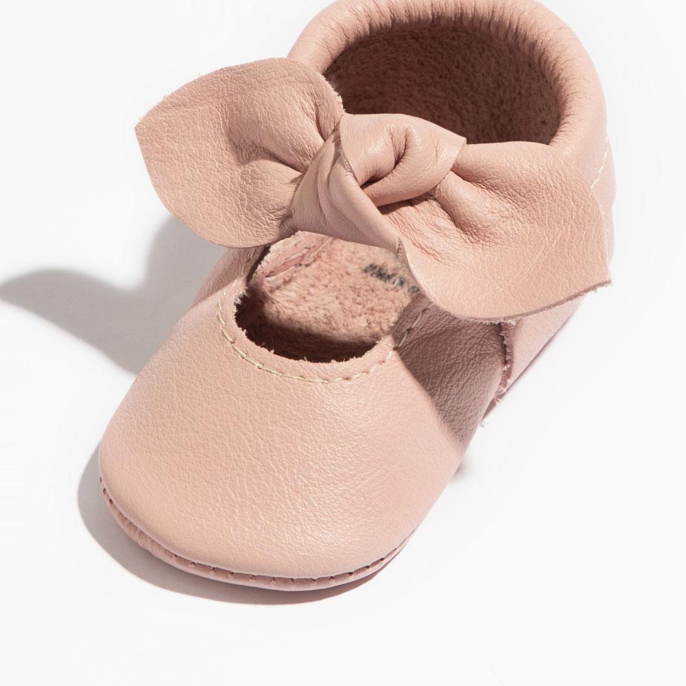 Blush Knotted Bow Mocc knotted bow mocc Soft Sole