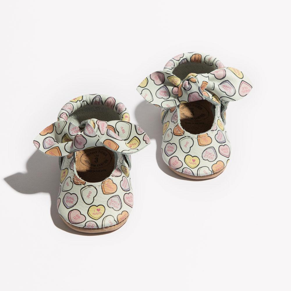 Candy Hearts Knotted Bow Mocc Knotted Bow Mocc Soft Sole