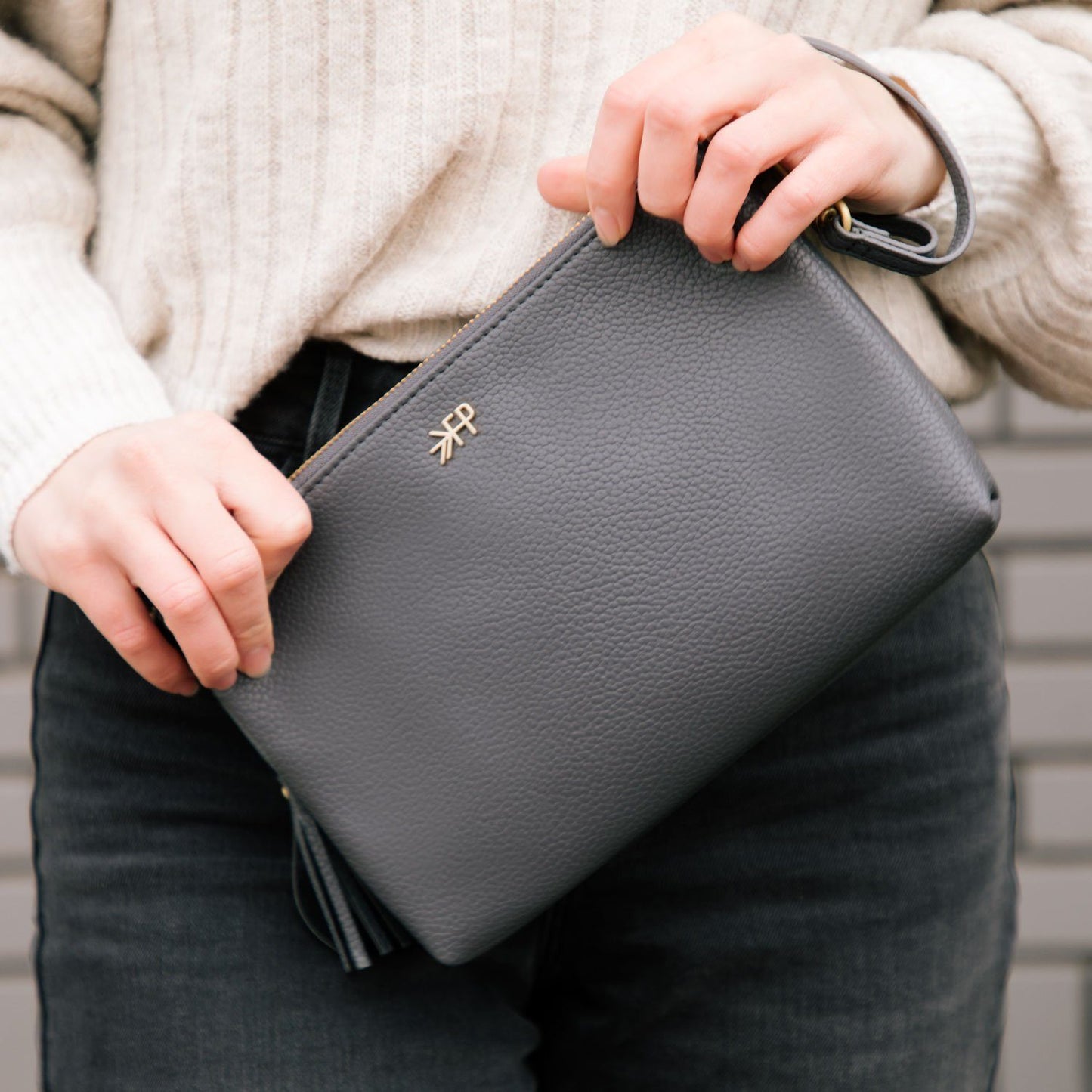 Charcoal Classic Zip Pouch Classic Zip Pouch Bag Accessory