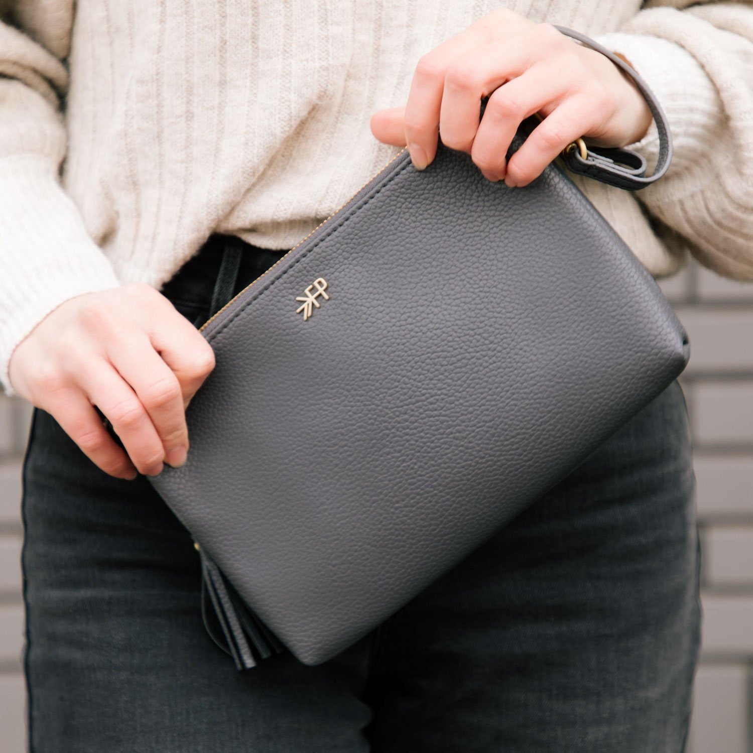 Charcoal Classic Zip Pouch Classic Zip Pouch Bag Accessory