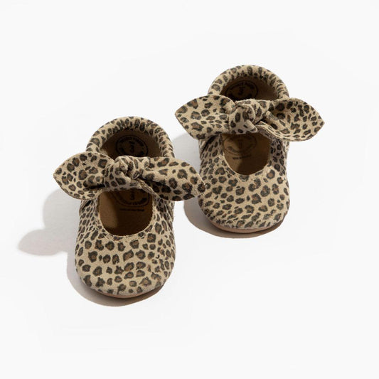 Cheetah Knotted Bow Mocc Knotted Bow Mocc Soft Sole
