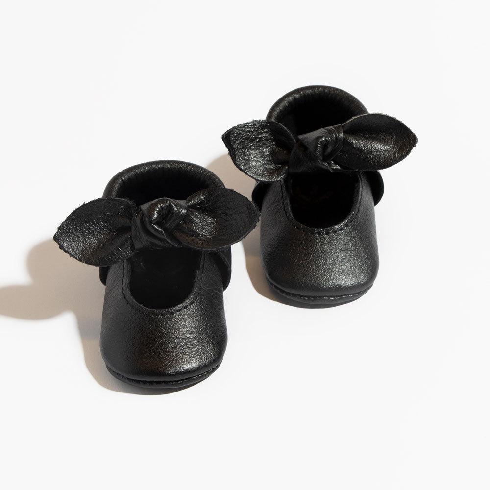 Ebony Knotted Bow Mocc knotted bow mocc Soft Soles