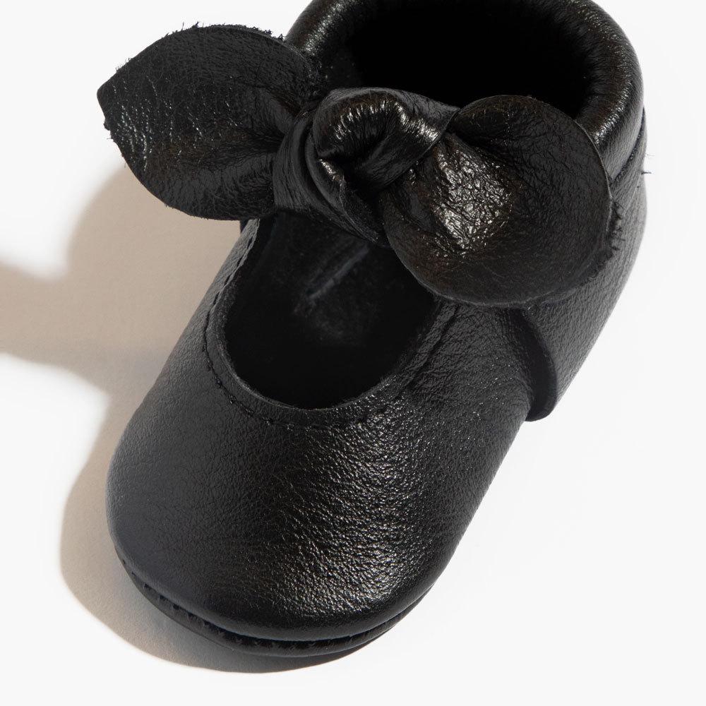 Ebony Knotted Bow Mocc knotted bow mocc Soft Soles 