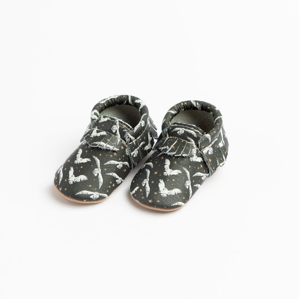 Hedwig in Flight Moccasins Soft Soles