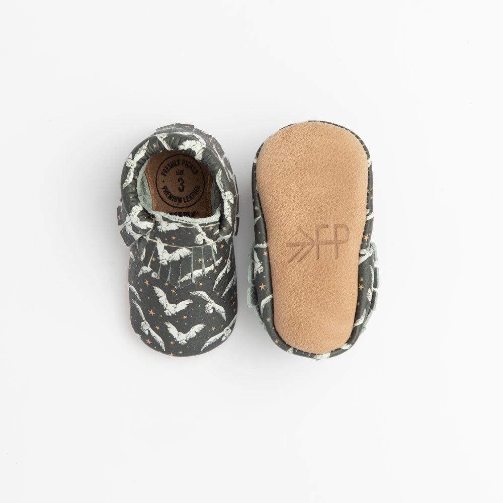 Hedwig in Flight Moccasins Soft Soles