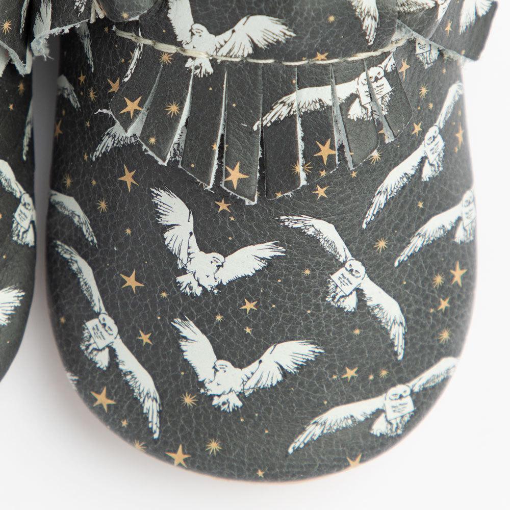 Hedwig in Flight Moccasins Soft Soles