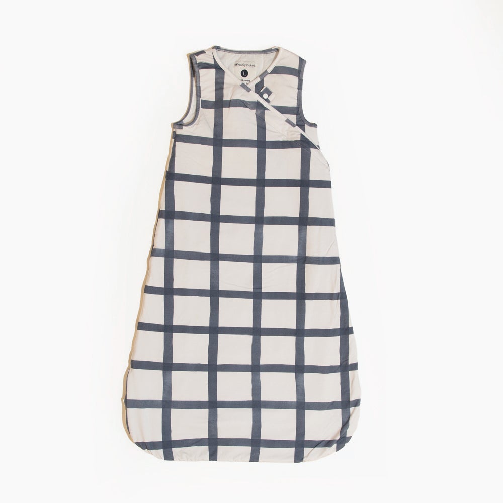 Indigo Windowpane Blanket Sleeper Blanket Sleeper Sleep