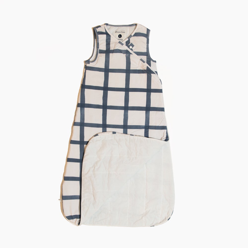 Indigo Windowpane Blanket Sleeper Blanket Sleeper Sleep