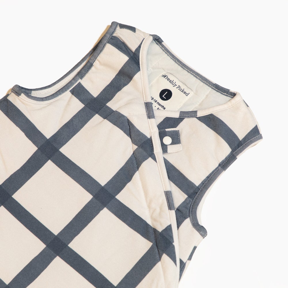 Indigo Windowpane Blanket Sleeper Blanket Sleeper Sleep