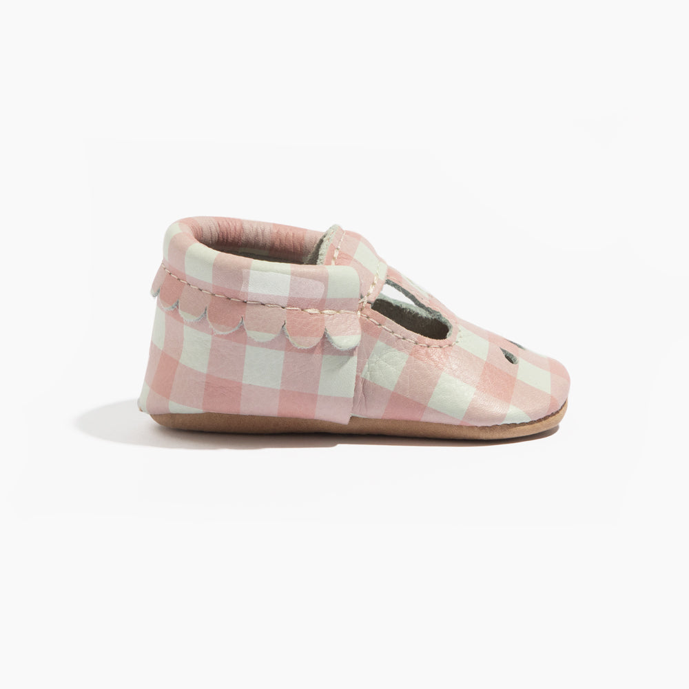 Melon Gingham Mary Jane Mary Jane Soft Sole 