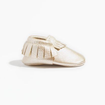 Platinum Moccasin Baby Shoe