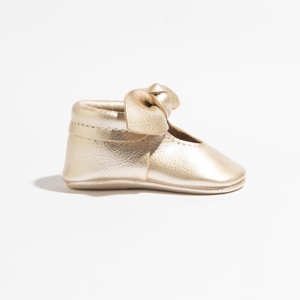 Platinum Knotted Bow Mocc knotted bow mocc Soft Sole